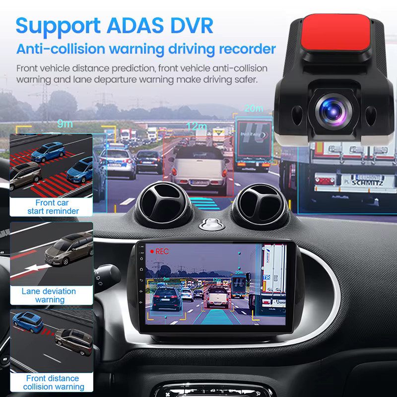MEKEDE Autoradio mit GPS Navigator, USB, HD Fahrrekorder und ADAS Fahrunterstützung in Schwarz - Bild 6