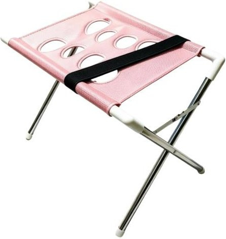 Pets Home Katzenpflegestation Haustiertisch mit klappbarem Ständer und Hängematte in Rosa - Bild 1