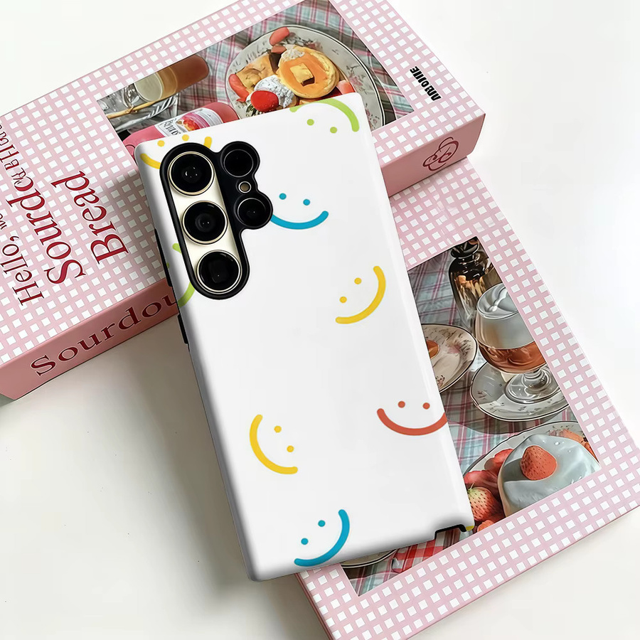 Regenbogen-Lächeln Stoßfeste Handyhülle für Samsung Galaxy S25 Ultra, S24 und S23 Ultra Plus in Multicolour - Bild 2