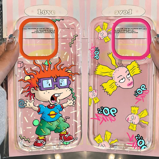 Potdemiel Rugrats Handyhülle für iPhone 16 15 14 13 12 11 Pro Max X XR XS Plus Transparent mit weicher TPU-Rückseite - Bild 1