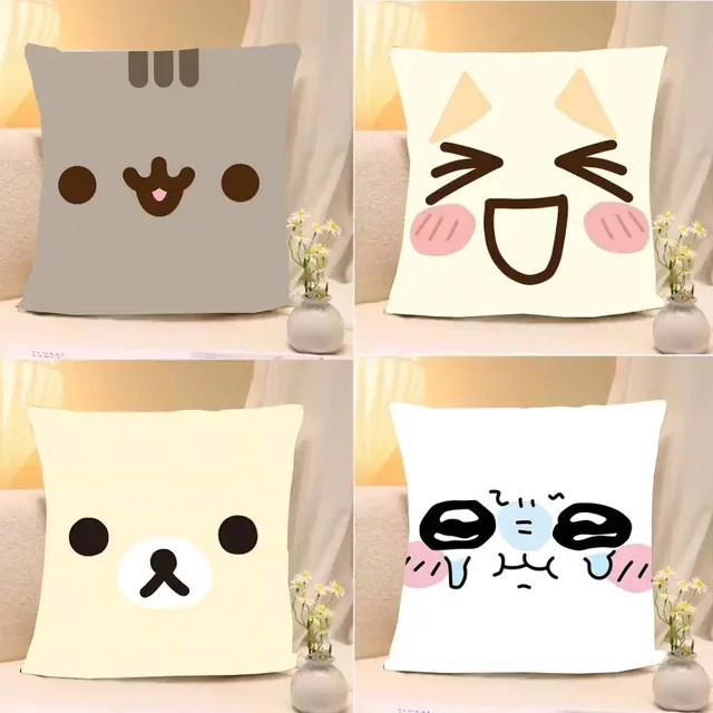 Beast Kingdom Kawaii Dekokissenbezug mit Tier-Motiv, quadratisch, 40 x 40 x 40 cm - Bild 1