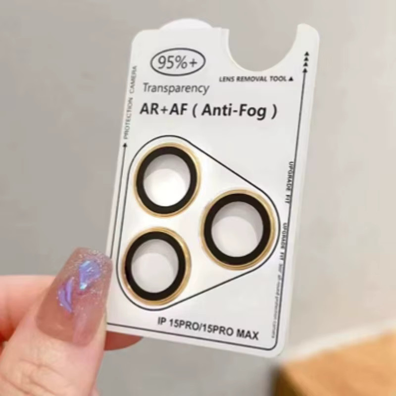 Kamera Metall Ring Schutz mit gehärtetem Glas für iPhone 16 Pro Max 15 Pro 14 Pro und iPhone 16 Plus, 2-3 Stück, Farbe: Orange - Bild 2