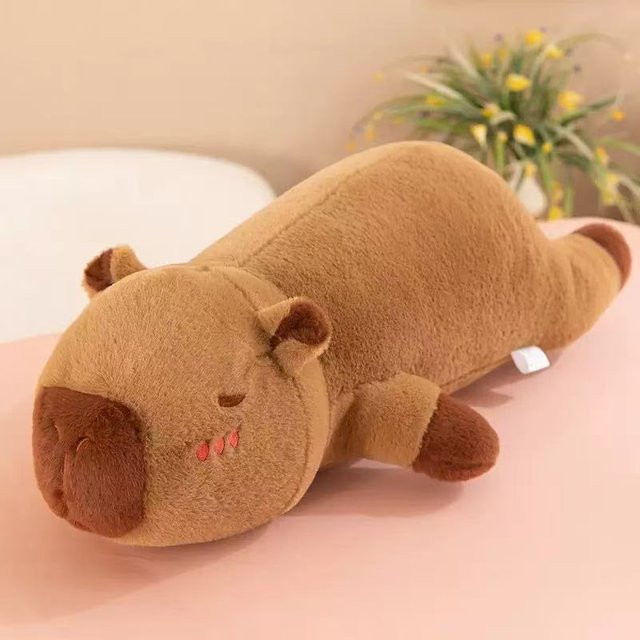 Yiran toy Capybara Plüschtier Kissen, Braun Orange, 65cm - Bild 1