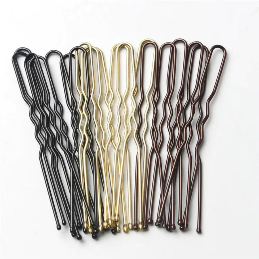 Bobby-Pins U-förmig, schwarz, Metall, 50 Stück, Damen - Bild 4
