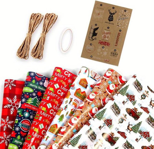 SZ-Damai Geschenkpapier Set bunt, glänzend gestrichenes Papier 80g für Geburtstage und DIY-Geschenkverpackungen - Bild 1
