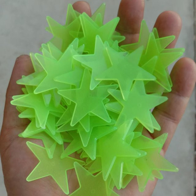 50 Stück SZwatch 3D Sternenlicht Leuchtsticker in Grün, Durchmesser: 3,8 cm - Bild 1