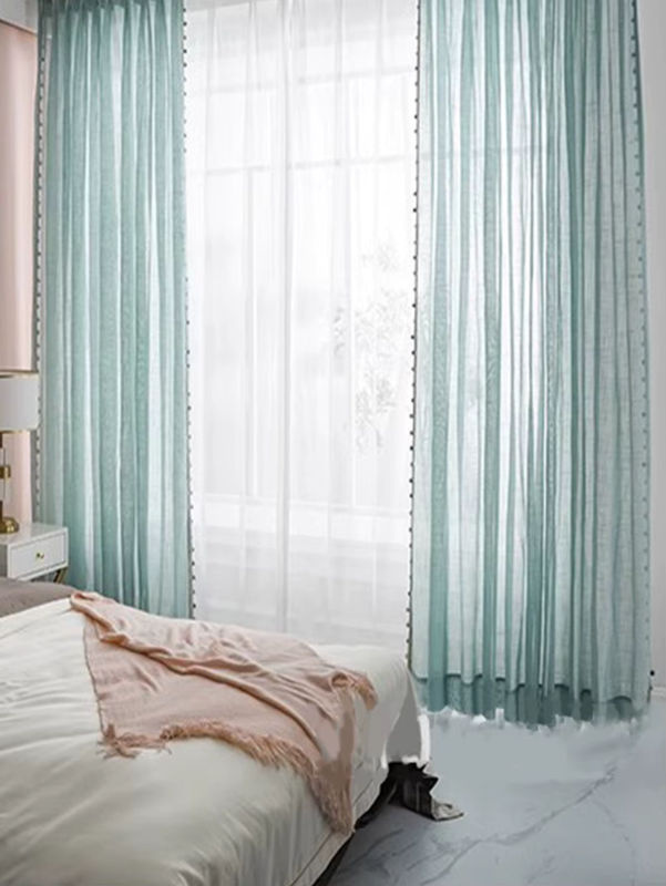 CENTURyMiG Leinen Vorhang Panel in Seegrün für Wohnzimmer und Kinderzimmer - Bild 6