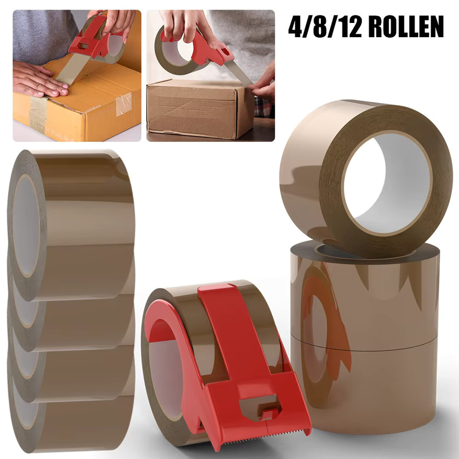 Transparentes Logistik-Verpackungsband aus Kunststoff für Umzugskartons und Versandboxen - Bild 2