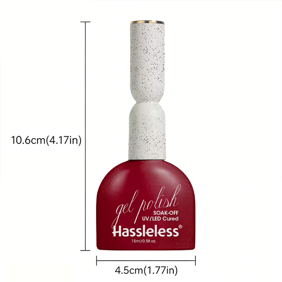 Hassleless Nagellack, Tiefrot, 15 ml, Glänzend - Bild 4