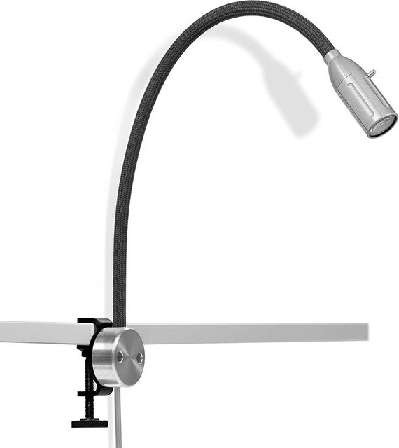 Less-n-more Zeus Essentials LED-Klemmleuchte aus Aluminium in Anthrazit mit warmweißem Licht (2700K) - Bild 1