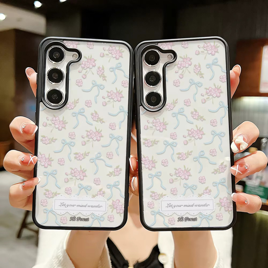 Matte und stoßfeste Blumen-Handyhülle für Samsung Galaxy S26 Ultra, S25, S24, S23 und A-Serie in Multicolour - Bild 2