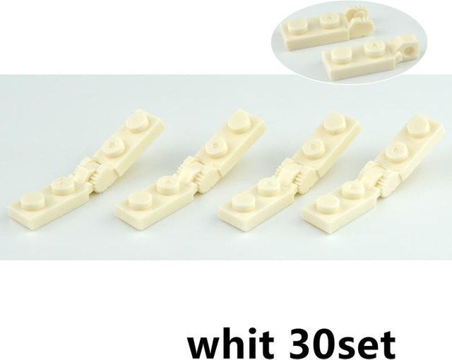 30-teiliges Set MOC Bausteine Wechselverschluss 1x2 Scharnierplatte - Bild 1