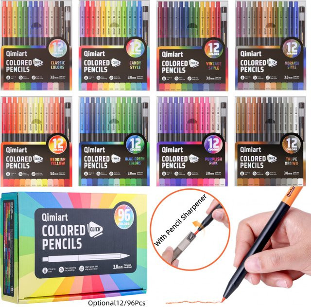 Kolorowys Mechanische Buntstifte mit Anspitzer, 3,0 mm, 12/96 Farben in Multicolor - Bild 1