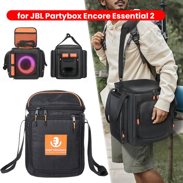 Tragbare Aufbewahrungstasche und Staubschutzhülle für JBL Partybox Encore Essential 2 in Schwarz - Bild 1