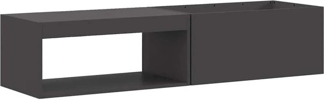 vidaXL Feuerstelle aus Stahl in Schwarz, B/T/H: 160 x 45 x 35 cm - Bild 1