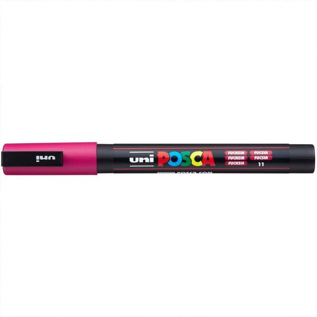 uni POSCA-Marker PC-3M Permanentmarker mit feiner Spitze in Fuchsia/Pink (0,9-1,3 mm) - Bild 1