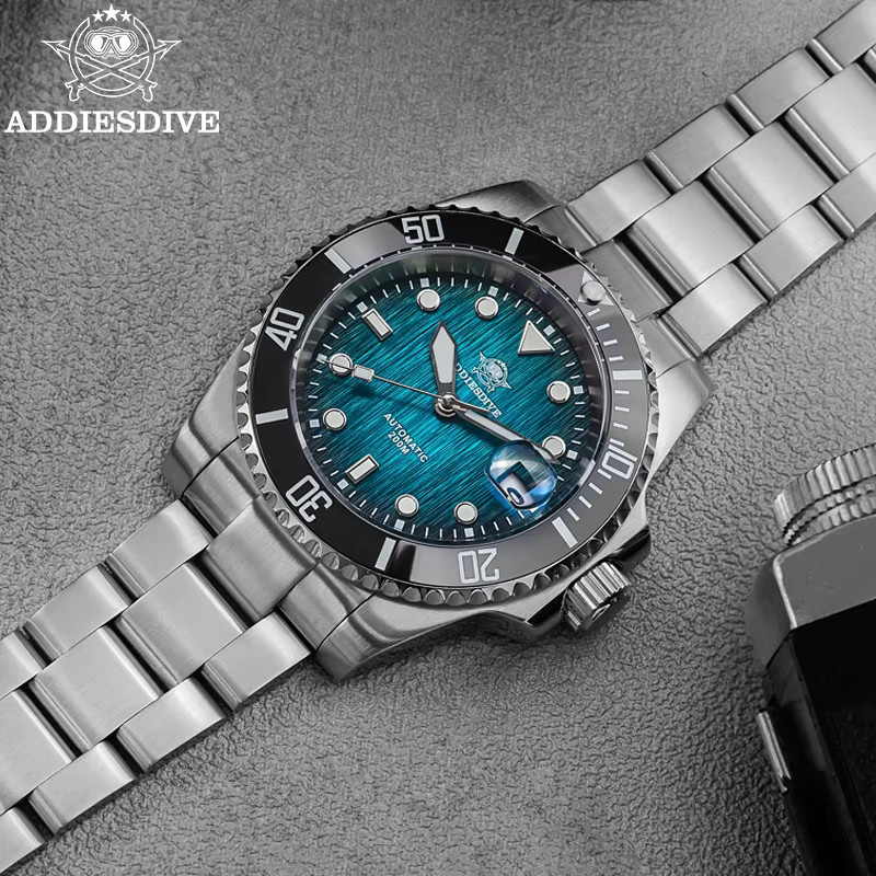 ADDIESDIVE Armbanduhr Automatik, Edelstahl, Saphirglas, 41 mm, Herren - Bild 2