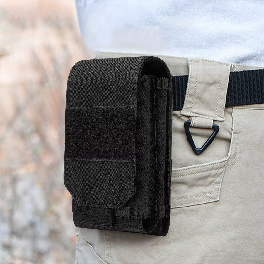 Jarhead Taktische Molle Doppelschichtige Handytasche in Schwarz als EDC- und Powerbank-Tasche für Outdoor und Wandern - Bild 3