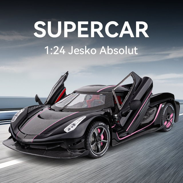Maisto Jesko Supercar Modell, Spielzeugauto, 1:24, Metall, Sound, Pullback - Bild 1