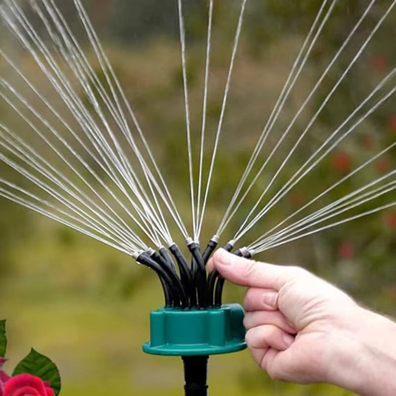 Automatischer 360 Grad Garten Sprinkler für Rasen und Gras in Grün - Bild 4