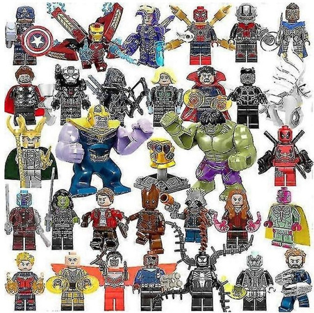 Marvel Avengers Superhelden Minifiguren, 32-teiliges Set, ab 6 Jahren