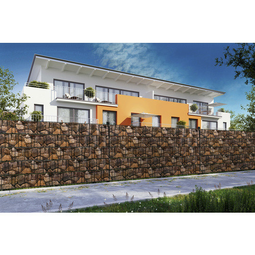 FLORAWORLD Sichtschutzstreifen aus PVC in Braun mit Bruchstein-Optik, Höhe: 19 cm, Länge: 20,5 m - Bild 2