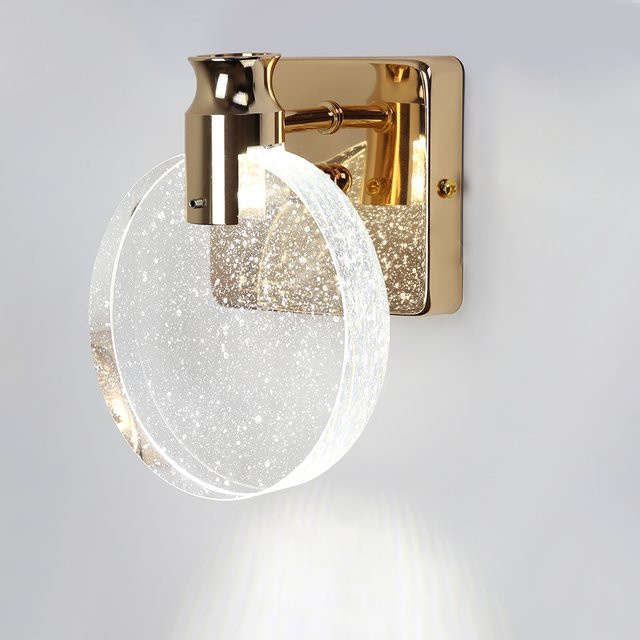 Moderne LED Wandleuchte aus Kristall von PARKSON in Gold oder Silber mit warmweißem Licht - Bild 1