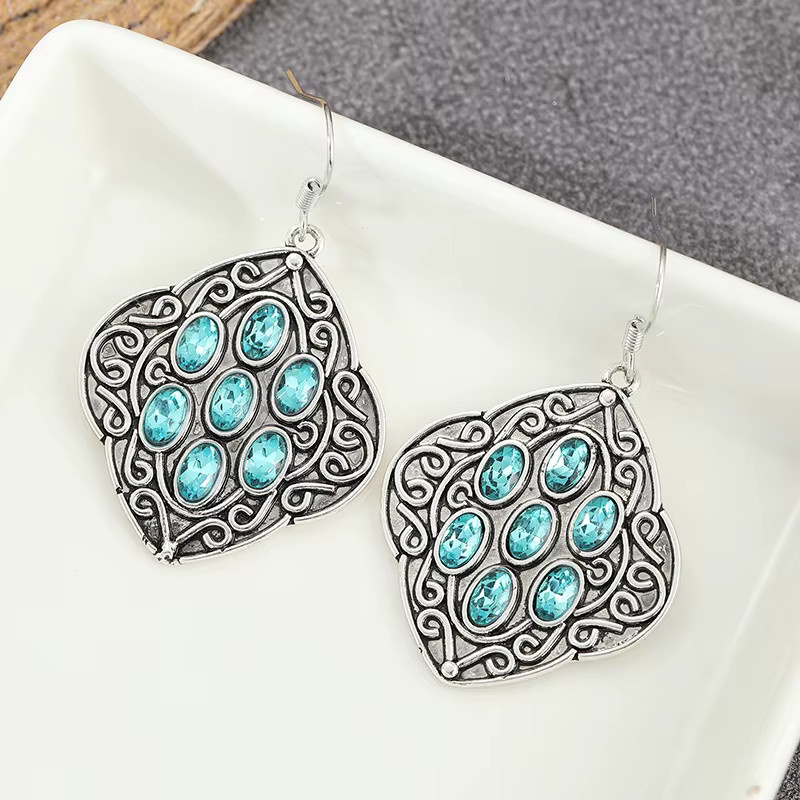YoYo Tropfenohrringe, silber, blauer synthetischer Zirkonia, Damen - Bild 2