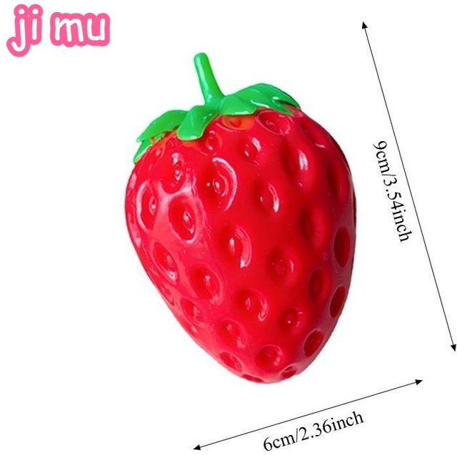 Erdbeer Knusprig Squishy Stressball, Spielzeug, red - Bild 1
