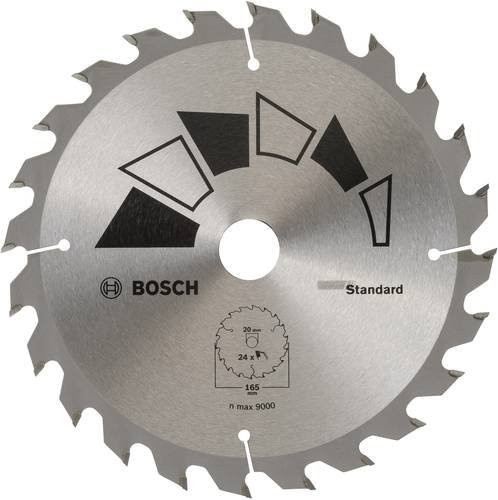 Bosch Kreissägeblatt Carbide Tipped in Silber, Durchmesser: 165 mm, Bohrung: 20 mm, 24 Zähne - Bild 1