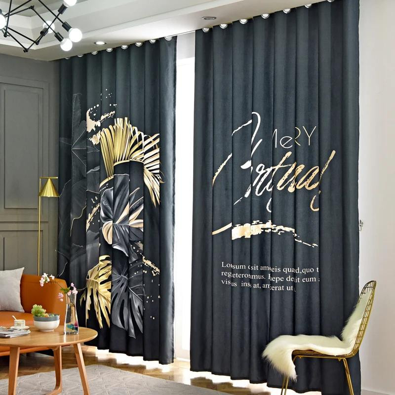 Yiran Furniture Verdunkelungsvorhänge Modern Schlicht aus Polyester, 2 Stück, B: 55 cm, H: 120 cm - Bild 3
