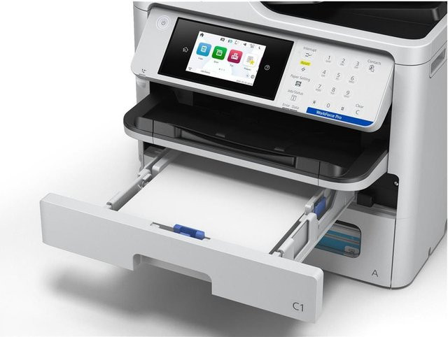 Epson WorkForce Pro EM-C800RDWF Multifunktionsdrucker Tintenstrahl Farbe A4 Drucken Scannen Kopieren Faxen mit USB, Gigabit LAN und Wi-Fi - Bild 1
