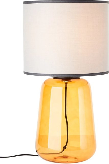 Brilliant Tischleuchte Hydra in Grau und Gelb mit Glas und Textil - Bild 1