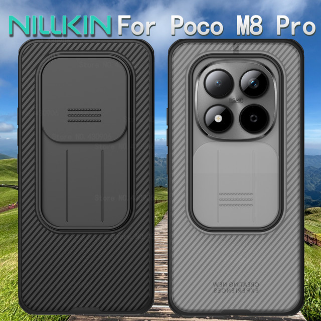 NILLKIN Fitted Case Camshield Shield Case Schutzhülle für Poco M8 Pro 5G mit Objektivschutzabdeckung in Schwarz - Bild 1
