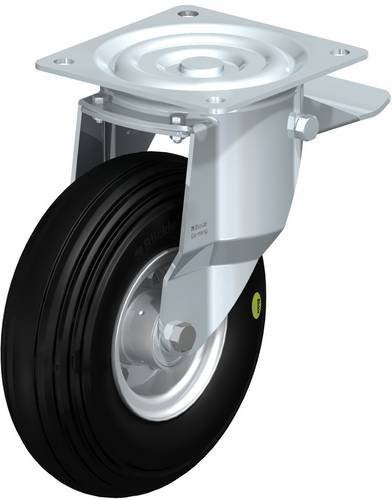 Blickle L-VW 260K-ST Lenkrolle mit Feststeller, Rad-Durchmesser: 26 cm, Tragfähigkeit: 200 kg, verzinkter Stahl - Bild 1