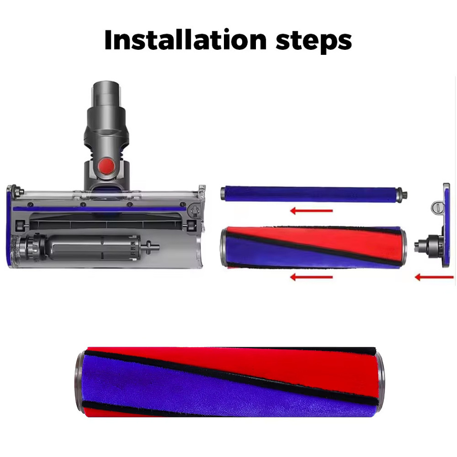 Dyson Staubsauger Zubehör: Weiche Samt-Rollenbürste mit Seitenabdeckung für V6 V7 V8 V10 V11 Modelle - Bild 2