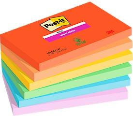 POST-IT Super Sticky Notes Playful Collection Haftnotizen Multicolor, B: 12,7 cm, H: 7,6 cm, 6 x 90 Blatt - Bild 1