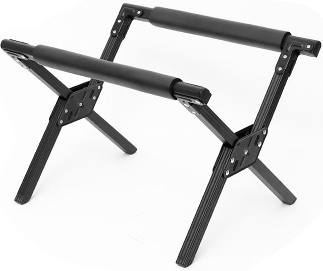 Faltbarer Kühlbox-Ständer aus Aluminiumlegierung in Schwarz, verstellbar und tragbar für Outdoor und Camping - Bild 1