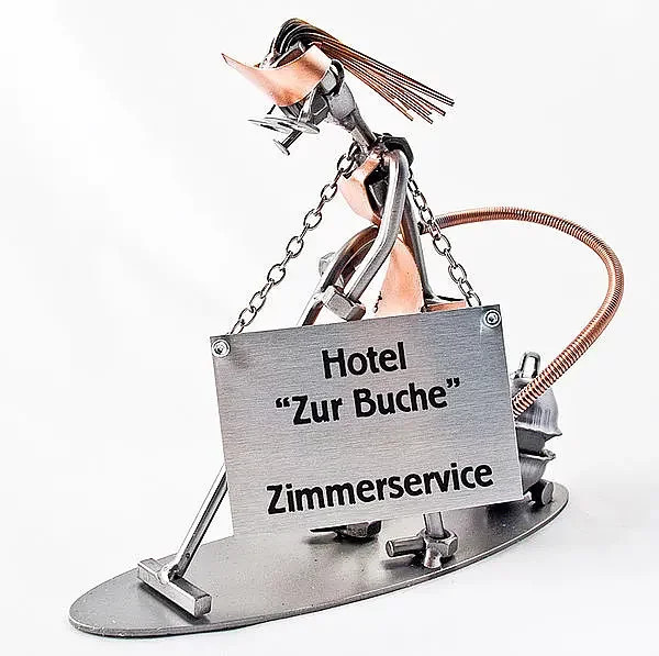 Schraubenmännchen Zimmermädchen von Hinz & Kunst aus Metall in Silber - Bild 1