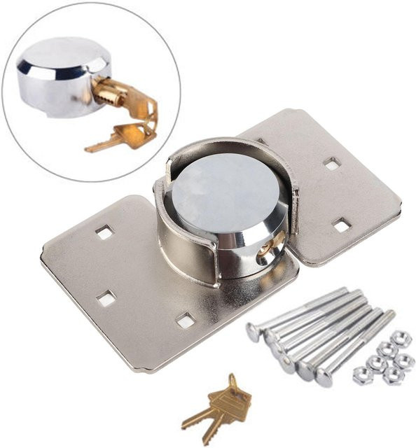 Toolzone Sicherheitsvorhängeschloss und Riegelset aus Stahl in Weiß und Silber, 73 mm - Bild 1
