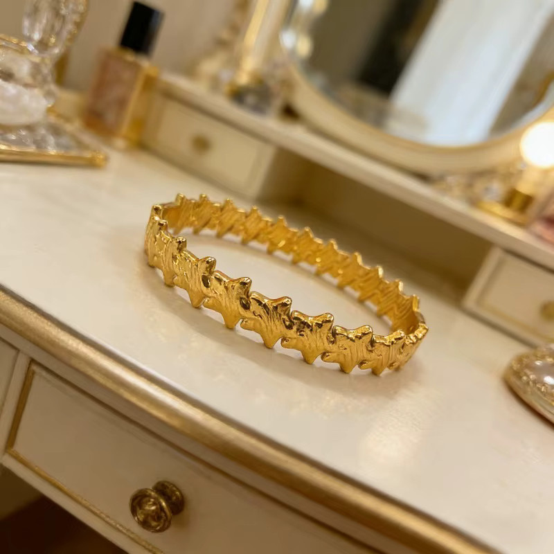 Stern-Schnapparmband Edelstahl, Gold, Damen - Bild 2