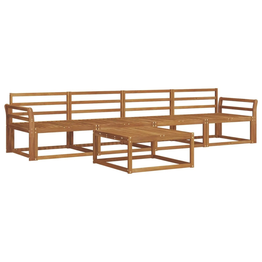 vidaXL Outdoor-Sofagarnitur 5-teilig aus Akazie Massivholz in Braun - Bild 2