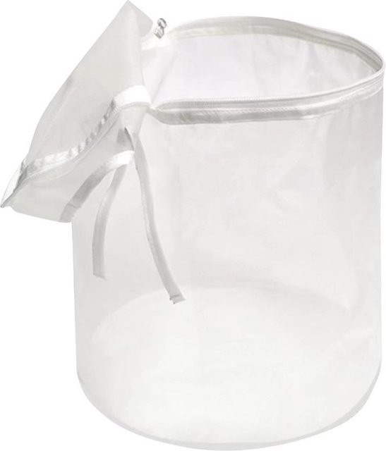 Wiederverwendbarer Mikronfilter-Sudbeutel von ZJzhide mit Reißverschluss, 220 Mikron feines Nylon-Netz für Küche und Bierbrauen, Weiß - Bild 1