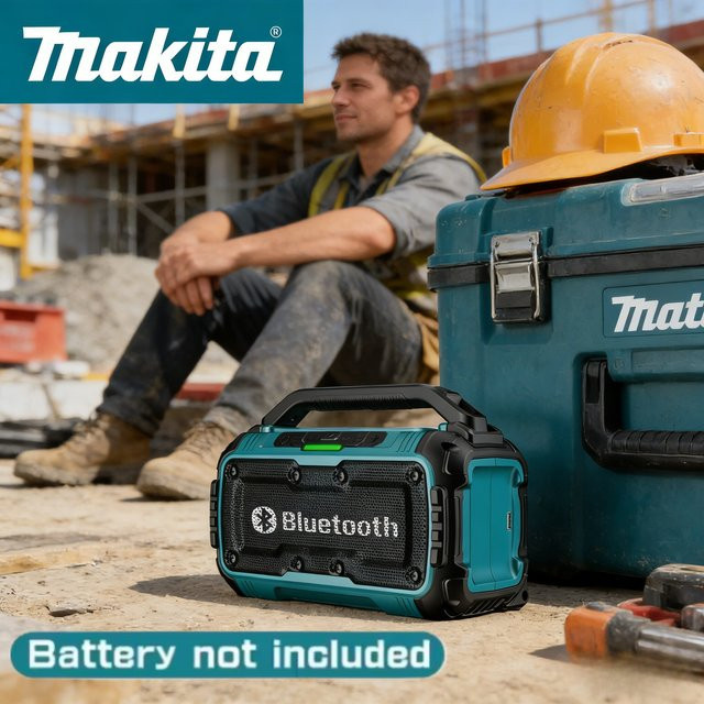 Makita Tragbarer Bluetooth Lautsprecher Outdoor Wasserdicht Stereo Surround Blau - Bild 1
