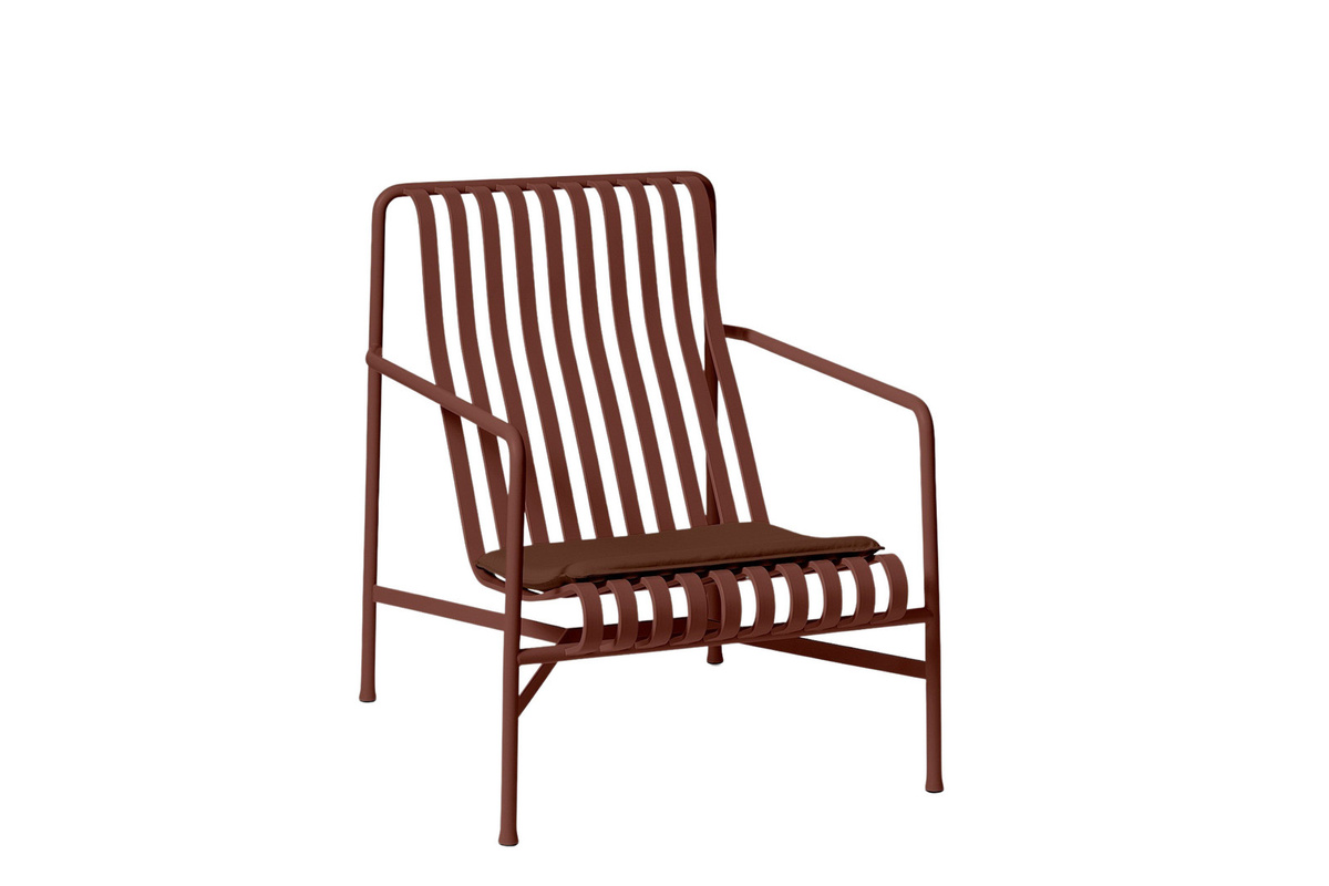 HAY Sitzauflage für Palissade Lounge Chair High in Rot aus Outdoor-Stoff - Bild 2
