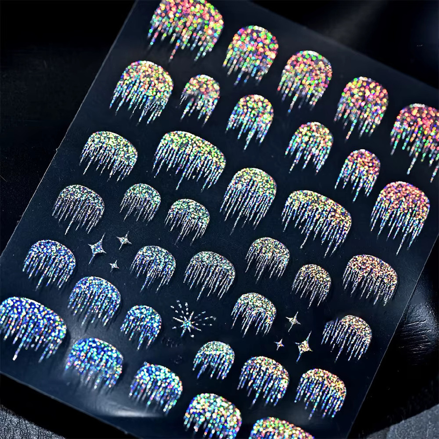 MingLee Nagel Aufkleber, Lila, Schimmernd, Holographisch - Bild 4
