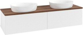 V&B Waschtischunterschrank Antao mit Frontstruktur und Beleuchtung in Weiß, B: 160 cm, T: 50 cm - Bild 1