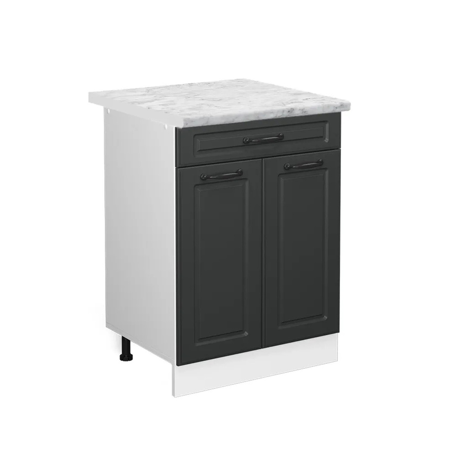 Vicco Küchenunterschrank R-Line in Anthrazit und Weiß im Landhausstil mit Schubladen und Türen, B/T/H: 60 x 60 x 81,6 cm - Bild 2