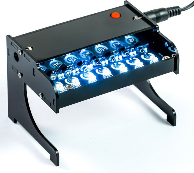 UICPAL DIY Stringless Laser Elektronische Tastatur Kit Mikrocontroller zum Löten in Schwarz mit Netzkabel und DC5V Anschluss - Bild 1