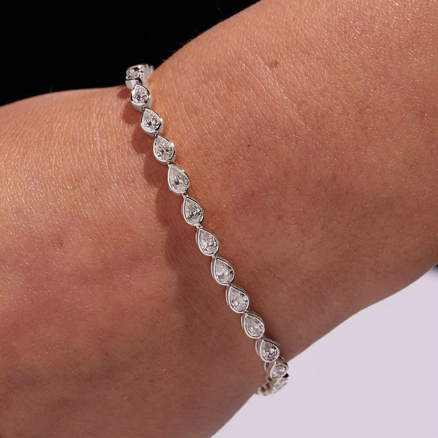 KUTPF Tennisarmband, 925 Sterlingsilber, Moissanit, Damen - Bild 4